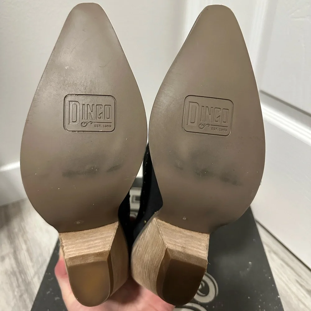 NWT Dingo black leather suede boots size 8 - Picture 4 of 6